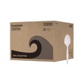 Food Service | Boardwalk BWKSPOONPPMW 5.31 in. Mediumweight Polypropylene Spoon Cutlery - White (1000/Carton) image number 1