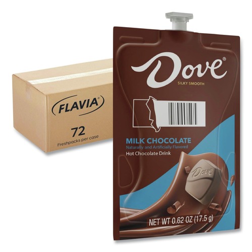 Beverages & Drink Mixes | FLAVIA 48000 Dove Hot Chocolate Freshpack - Milk Chocolate (72/Carton) image number 0