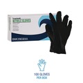 Disposable Gloves | Boardwalk 396SCTA Disposable General-Purpose Powder-Free Nitrile Gloves Small Black 4.4 mil 100/Box 10 Boxes/Carton image number 6