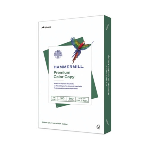Copy & Printer Paper | Hammermill 10254-1 Premium Color Copy Print Paper, 100 Bright, 28lb, 11 X 17, Photo White, 500/ream image number 0
