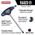Hex Keys | Klein Tools JTH9M4 Journeyman 4 mm Hex Key with 9 in. T-Handle image number 1