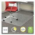 Office Jansan | Deflecto CM11442FCOM 46 in. x 60 in. Rectangle Low Pile Carpet Roll EconoMat Occasional Use Chair Mat - Clear image number 5