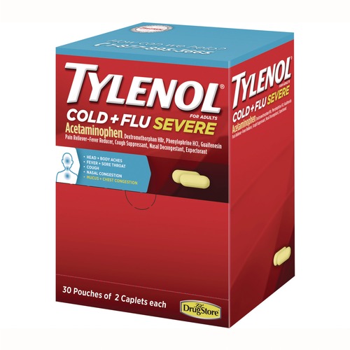 Bulk Savings Pricing 3 | Tylenol 64568 Cold and Flu Severe Caplets (30/Box) image number 0