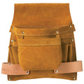 Tool Belts | Klein Tools 42241 6 Pocket Tool Pouch for Nails, Screws, and Tools - Brown image number 0