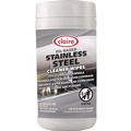 Cleaning & Janitorial Supplies | Claire 1000002541 9.5 in. x 12 in. Stainless Steel Cleaner Wipes - Citrus Purple (6-Canisters/Carton) image number 1