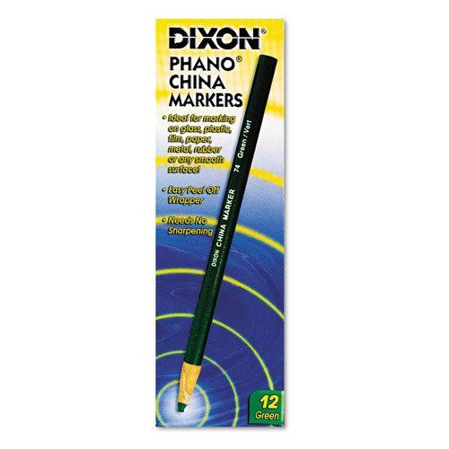 Markers | Dixon X00074 China Marker - Green (1-Dozen) image number 0