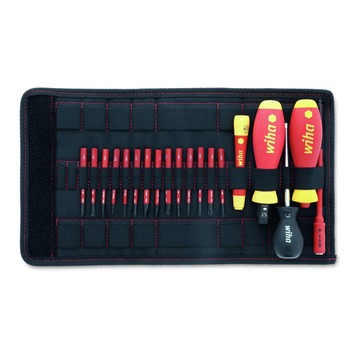 Wiha Tools 28781 (20-Piece) Insulated TorqueVario-S (10-50 in-lbs.) and SlimLine Blade Set
