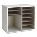Office Jansan | Safco 9420GR 19.63 in. x 11.88 in. x 16.13 in. 12-Compartment Fiberboard Literature Sorter - Gray image number 4