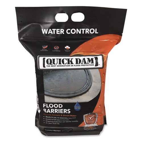 Safety Equipment | Quick Dam QD65-4 Flood Barriers, 6-in x 5 ft x 3.5-in, 4/Pack image number 0