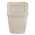 Trash & Waste Bins | Rubbermaid Commercial FG782200BEIG Slim Jim 15-Gallon Wall-Mounted Container - Beige image number 0