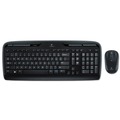 Office Jansan | Logitech 920-002836 Mk320 Keyboard Mouse USB Wireless Desktop Set - Black image number 1