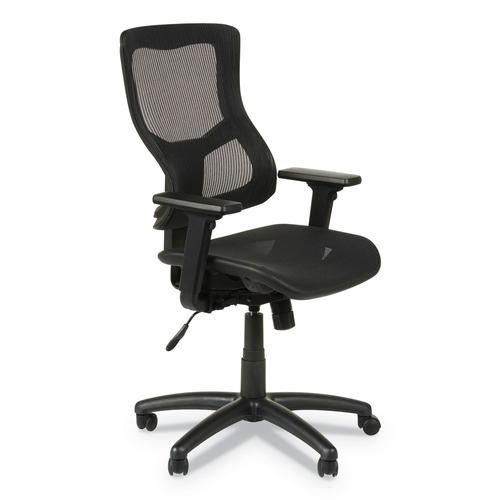 | Alera ALEELT4218S Elusion II Series Suspension Mesh Mid-Back Synchro Seat Slide Chair - Black image number 0