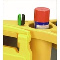 Cleaning Carts | Rubbermaid Commercial FG9W8700YEL 4-Compartment Standard Rim Caddy for Brute 32-1/2 in. Diameter Cans - Yellow image number 2