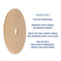 Cleaning Cloths | Boardwalk 7000126614 27 in. Diameter Burnishing Floor Pads - Tan (5/Carton) image number 5