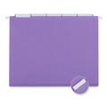 Office Jansan | Universal UNV14120EE 1/5-Cut Tab Deluxe Bright Color Hanging File Folders - Letter Size, Violet (25/Box) image number 2
