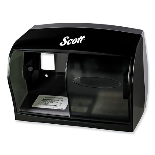 Paper Towels and Napkins | Scott 9604 11.1 in. x 6 in. x 7.63 in. Essential Coreless SRB Tissue Dispenser - Black image number 0