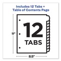 Office Jansan | Avery 11843 1 - 12 Tab 11 in. x 8.5 in. Customizable TOC Ready Index Divider Set - Multicolor (1 Set) image number 4