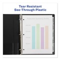 Office Jansan | Avery 11449 11 in. x 8.5 in. 5-Tab Clear Label Plastic Dividers with Printable Label Strip - Frosted Clear Tabs (1-Set) image number 5
