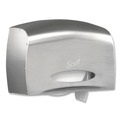 Cleaning & Janitorial Supplies | Scott 9601 14.38 in. x 6 x 9.75 in. EZ Load Pro Coreless Jumbo Roll Tissue Dispenser - Stainless Steel image number 0