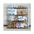  | Alera ALESW207224BA BA Plus 72 in. x 24 in. x 72 in. 4-Shelf Wire Shelving Kit - Black Anthracite Plus image number 7