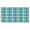 Office Jansan | Smead 68318 0.75 in. x 1.5 in. "15-in Yearly End Tab File Folder Labels - Teal (500/Roll) image number 1