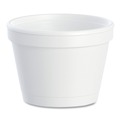 Food Trays, Containers, and Lids | Dart 4J6 4 oz. Foam Bowl Containers - White (1000/Carton) image number 0