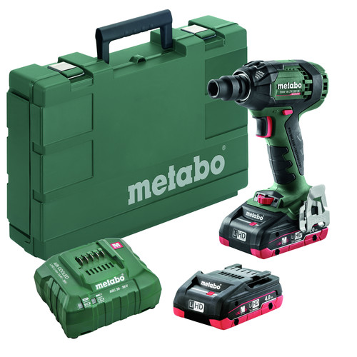 Impact Drivers | Metabo 602395520 SSW 18 LTX 300 Brushless 4.0 Ah Cordless Impact Wrench image number 0
