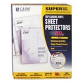 Office Jansan | C-Line 61013 11 in. x 8-1/2 in. Super Heavyweight Vinyl Sheet Protectors with 2-in. Sheet Capacity - Clear (50/Box) image number 0