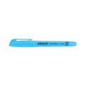 Customer Appreciation Sale - Save up to $60 off | Universal UNV08854 Chisel Tip Fluorescent Blue Ink Blue Barrel Pocket Highlighters (1 Dozen) image number 1