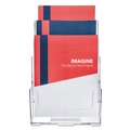 Office Jansan | Deflecto 77301 9.5 in. x 6.25 in. x 12.63 in. Magazine Size 3 Compartment DocuHolder - Clear image number 4