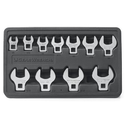 Crowfoot Wrenches | GearWrench 81908 11-Piece 3/8 in. Drive SAE Crowfoot Non-Ratcheting Wrench Set image number 0
