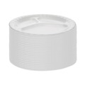  | Pactiv Corp. 0TK100110000 Placesetter Deluxe Laminated Foam 3-Compartment 8.88 in. Plates - White (500/Carton) image number 1