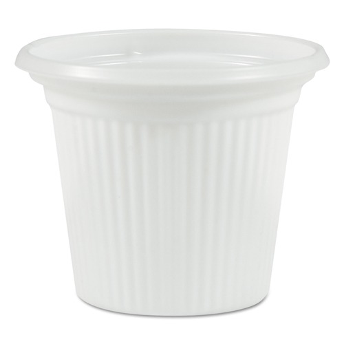Food Service | Plastifar 11014 0.75 oz. Plastic Condiment Cups - Translucent (5000/Carton) image number 0