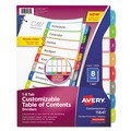 Office Jansan | Avery 11841 1 - 8 Tab 11 in. x 8.5 in. Customizable TOC Ready Index Divider Set - Multicolor (1 Set) image number 0
