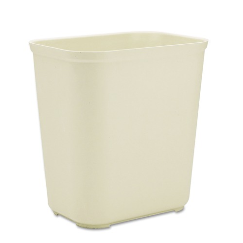 Trash & Waste Bins | Rubbermaid Commercial FG254300BEIG 7 gal. Fiberglass Wastebasket - Beige image number 0