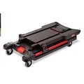 Labor Day Sale! Save $30 off $199! | Rubbermaid Commercial FG430000BLA 23.88 in. x 45.13 in. x 34.38 in. 400 lbs. Capacity 2 Shelves Plastic Convertible Utility Cart - Black image number 5