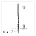 Pens | uni-ball 60386 Fine 0.7 mm VISION Stick Roller Ball Pen - Green Ink, Silver/Green/Clear Barrel (1-Dozen) image number 2