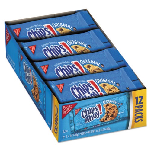 Snacks | Nabisco 00 44000 05222 00 1.4 oz. Pack Chips Ahoy Cookies Chocolate Chip (12/Box) image number 0