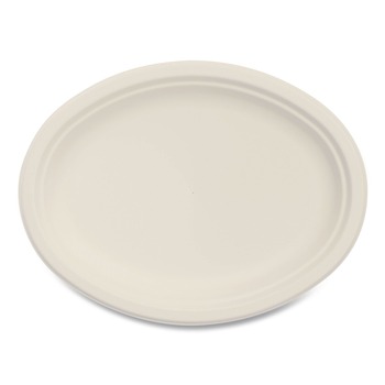 Dart 10 in. Diameter Compostable Molded Fiber Platter Dinnerware - Natural (500/Carton)