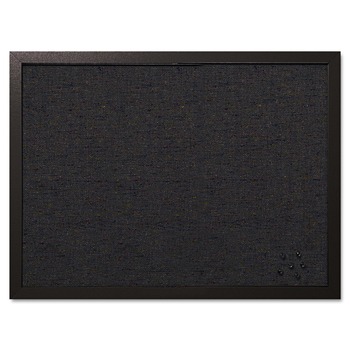 MasterVision 24 in. x 18 in. Designer Fabric Bulletin Board - Black