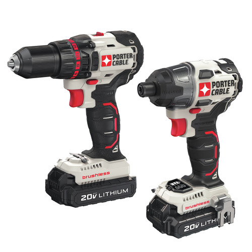 Combo Kits | Factory Reconditioned Porter-Cable PCCK618L2R 20V MAX Brushless Lithium-Ion Cordless Drill/ Impact Driver Combo Kit (1.3 Ah) image number 0