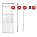 Tool Storage Accessories | Alera ALESW843614SR 36 in. x 14 in. x 54 in. 4-Shelf Residential Wire Shelving - Silver image number 4
