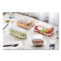 Food Trays, Containers, and Lids | Pactiv Corp. YCI811230000 Clearview 3-Compartment 5 oz. / 14 oz. Hinged Lid Food Containers - Clear (200/Carton) image number 6