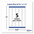 Office Jansan | Avery 22845 9.75 in. x 1.25 in. Water-Resistant Wraparound Labels with Sure Feed - White (40/Pack) image number 1