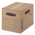 Office Jansan | Bankers Box 7713801 SmoothMove 12 in. x 16 in. x 12 in. Regular Slotted Container (RSC) Basic Moving Boxes - Small, Brown/Blue (25/Carton) image number 3