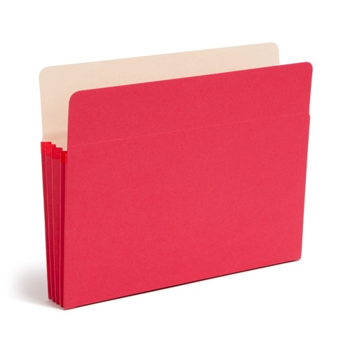  | Smead 73231 3.5 in. Expansion Colored File Pockets - Letter Size, Red image number 0