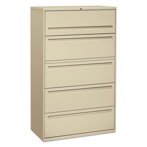  | HON H795.L.L Brigade 700 Series Four-Drawer 42 in. x 18 in. x 52.5 in. Lateral File - Putty image number 0