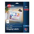 Office Jansan | Avery 08255 8.5 in. x 11 in. Full-Sheet Vibrant Inkjet Color-Print Labels - Matte White (20/Pack) image number 0