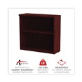  | Alera ALEVA633032MY 31.75 in. x 14 in. x 29.5 in. Valencia Series 2-Shelf Bookcase - Mahogany image number 7