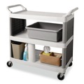 Cleaning Carts | Rubbermaid Commercial FG335100GRAY 7.13-Gallon 21.5 in. x 17.13 in. x 7 in. Bus/Utility Box - Gray image number 3